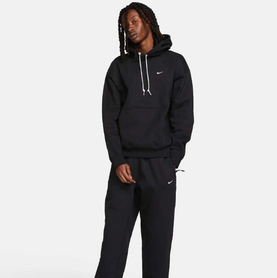 

Лонгслив мужской Nike Solo Swoosh Fleece DX1355 черный M, Solo Swoosh Fleece