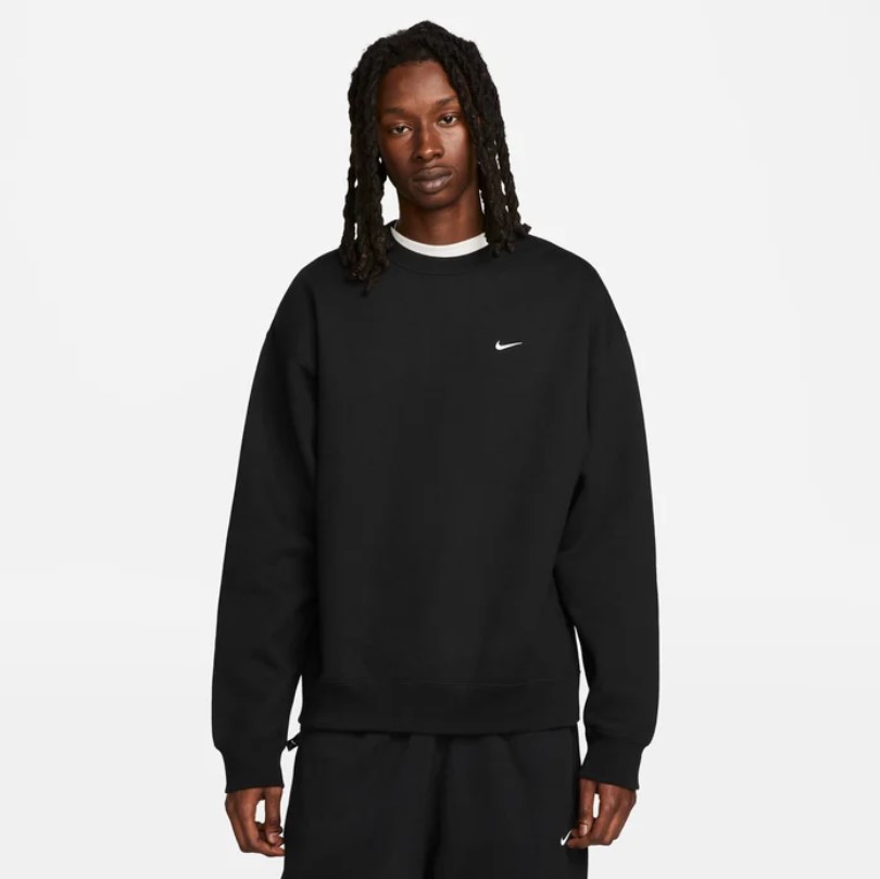 

Лонгслив мужской Nike Solo Swoosh Fleece DX1361 черный 2XL, Solo Swoosh Fleece