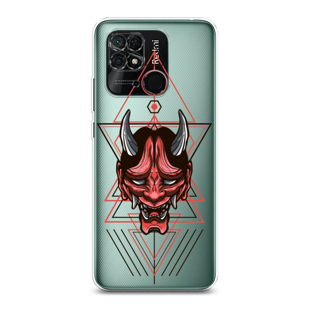

Чехол для Xiaomi Redmi 10C "Hanya Oni mask", Серый;красный;черный, 313450-4