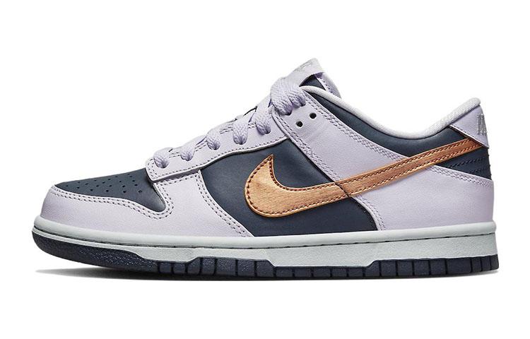 

Кеды унисекс Nike Dunk Low Copper Swoosh GS фиолетовые 38.5 EU, Фиолетовый, Dunk Low Copper Swoosh GS