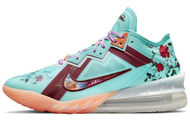 

Кроссовки унисекс Nike Lebron 18 Low EP Floral 18 бирюзовые 38.5 EU, Бирюзовый, Lebron 18 Low EP Floral 18