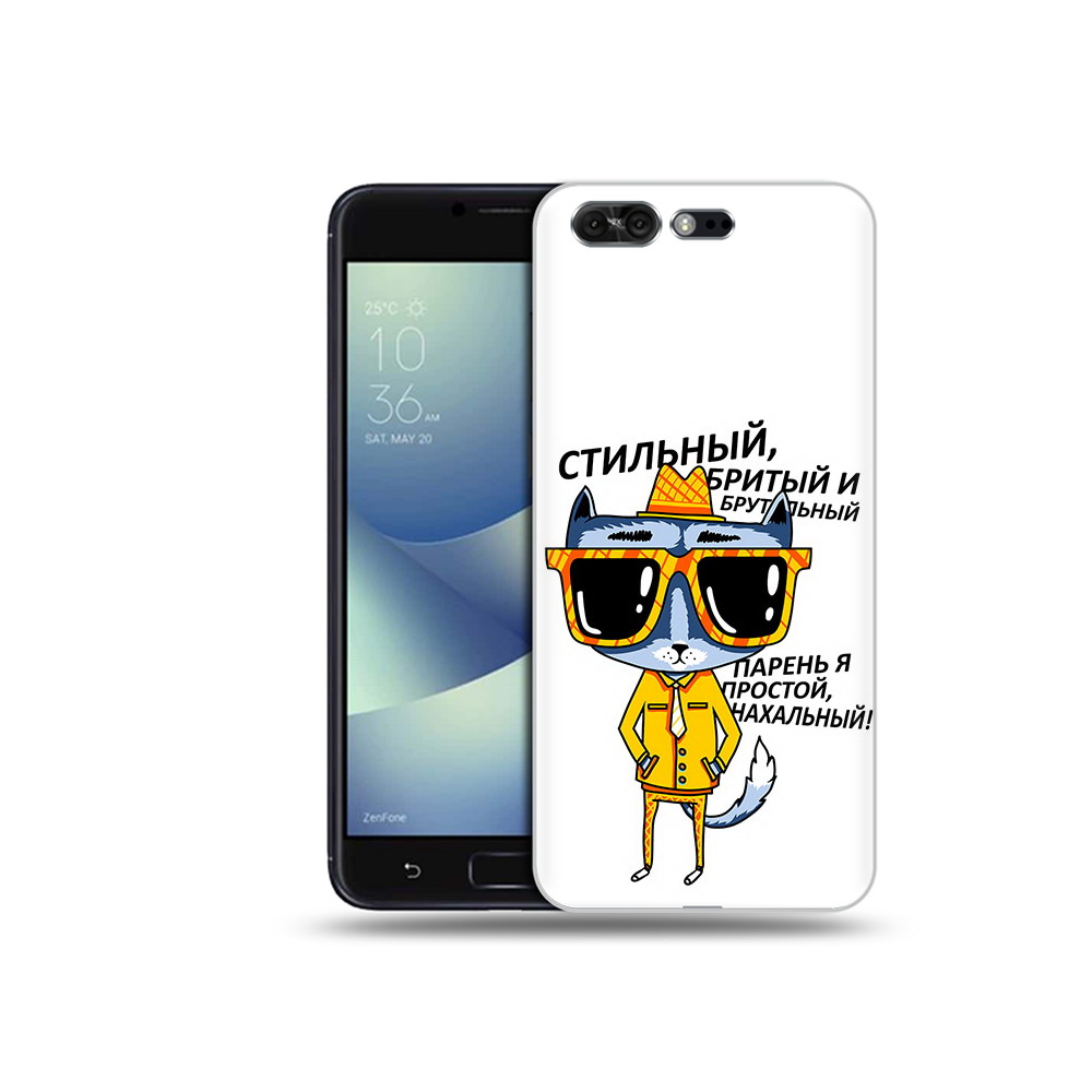 

Чехол MyPads Tocco для Asus ZenFone 4 Pro (ZS551KL) стильный кот, Прозрачный, Tocco