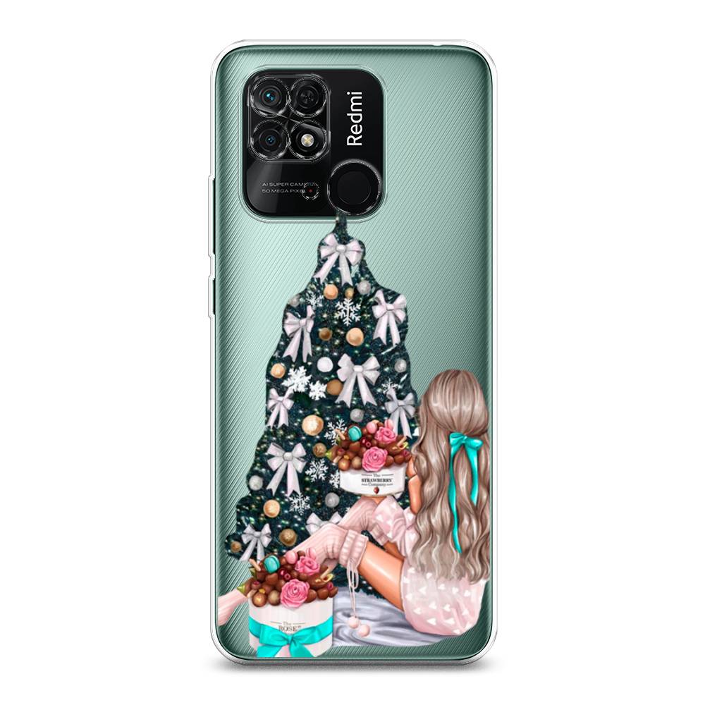 

Чехол для Xiaomi Redmi 10C "New Year", Зеленый;бежевый;голубой, 313450-5