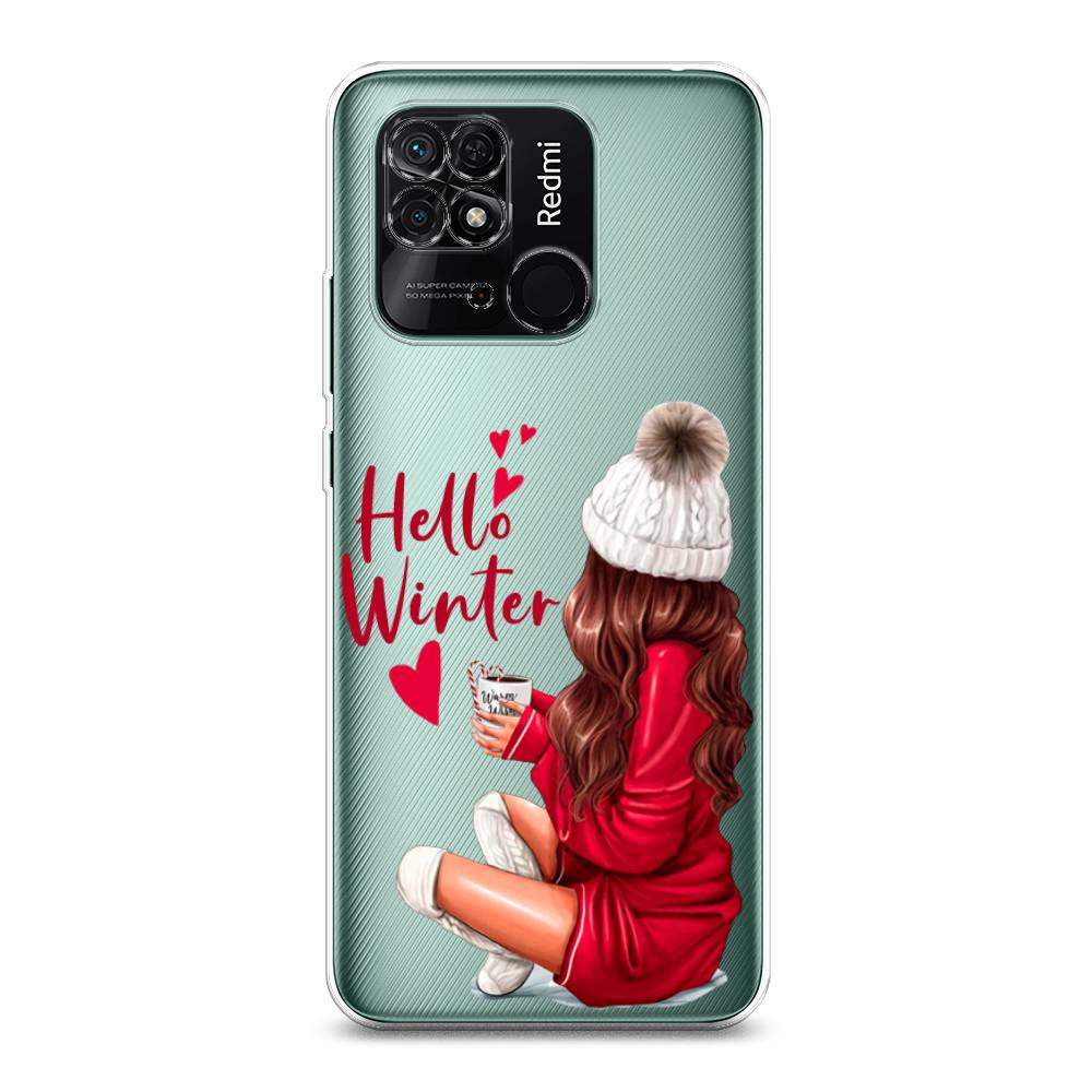 

Чехол для Xiaomi Redmi 10C "Hello winter", Красный;белый;коричневый, 313450-5
