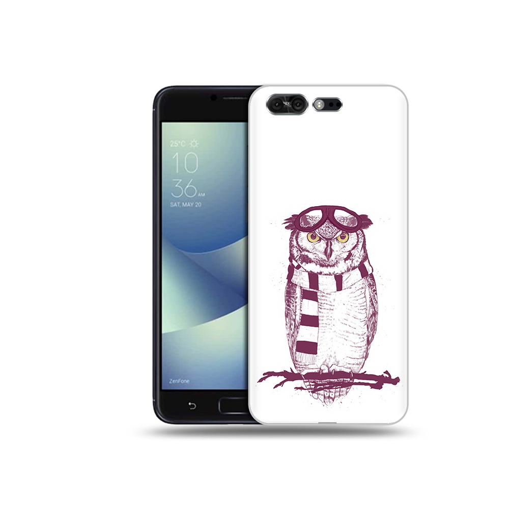 

Чехол MyPads Tocco для Asus ZenFone 4 Pro (ZS551KL) сова-летчик, Прозрачный, Tocco