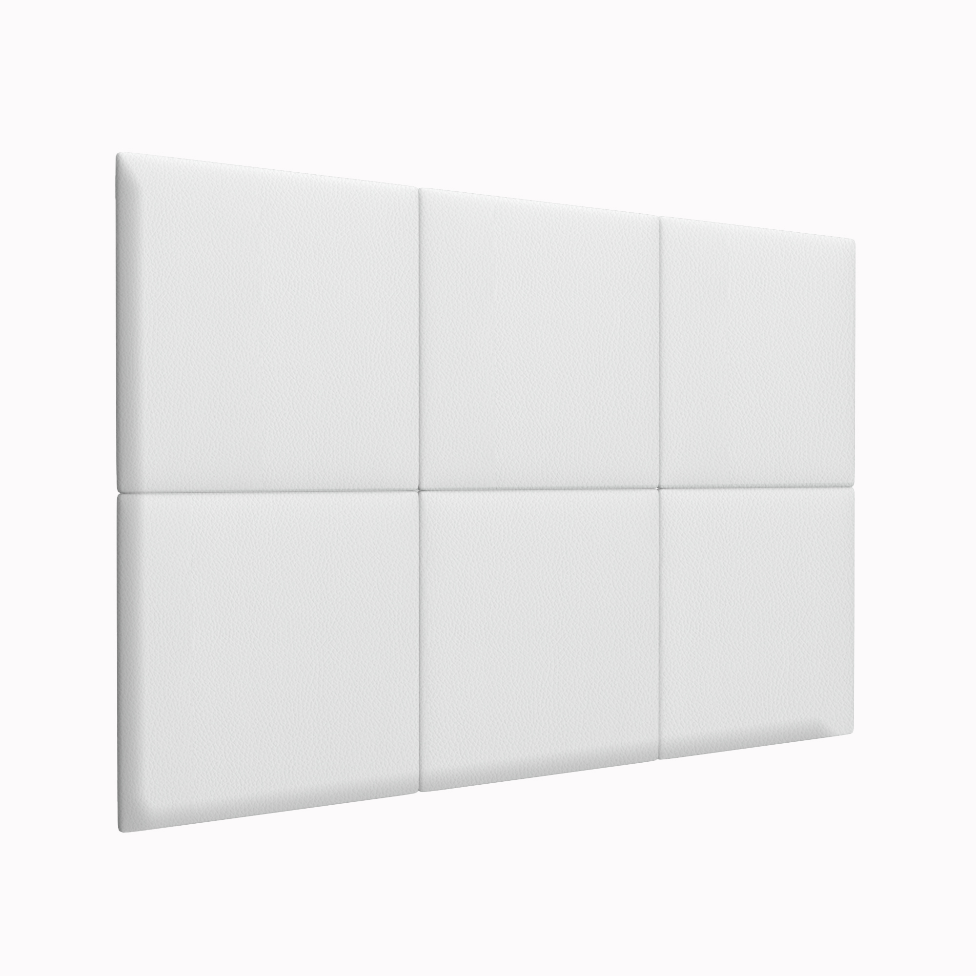 фото Мягкие стеновые панели eco leather white 50х50 см 1 шт. tartilla