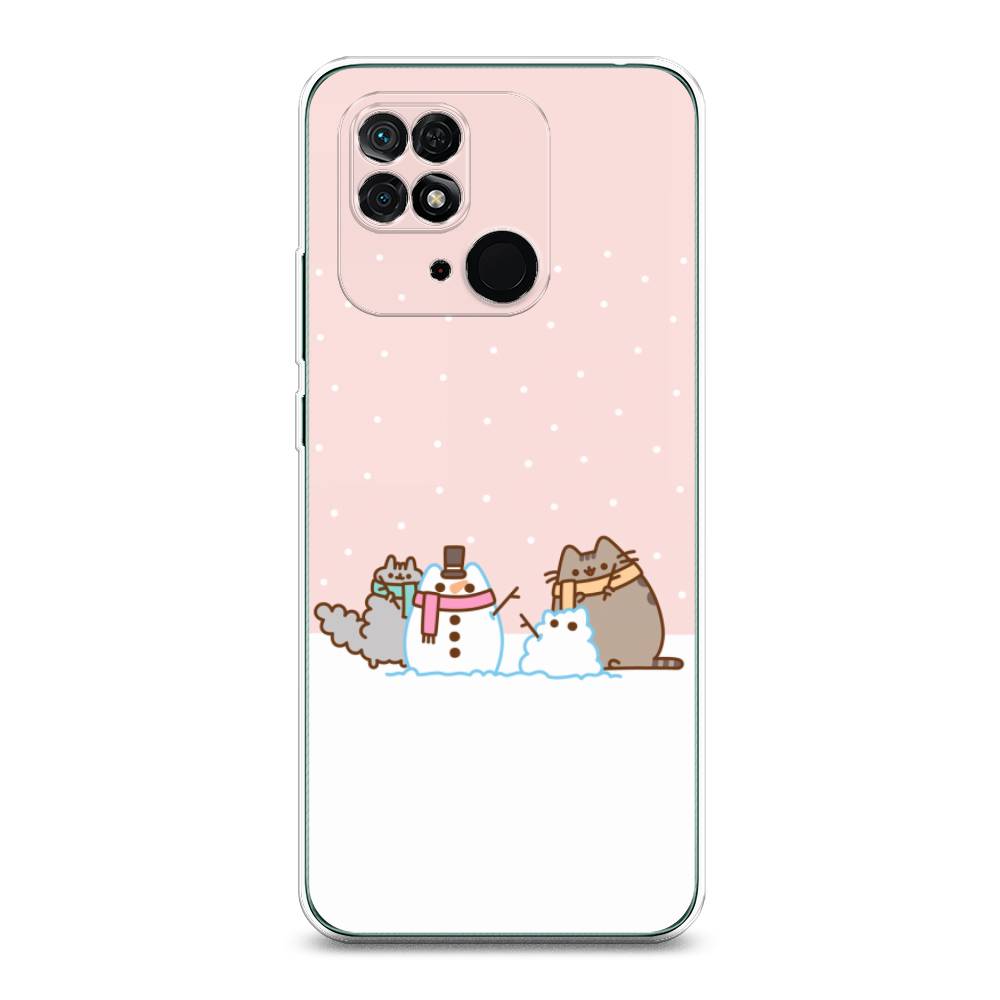 

Чехол для Xiaomi Redmi 10C "Котики в снегу", Розовый;белый;серый, 313450-5