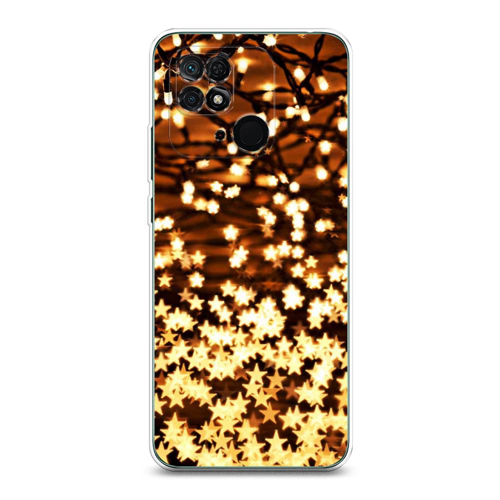 

Чехол для Xiaomi Redmi 10C "Новогодняя гирлянда", Золотистый, 313450-5