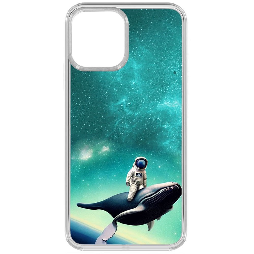 

Чехол-накладка Krutoff Clear Case Космоплавание для iPhone 13 Pro, Прозрачный