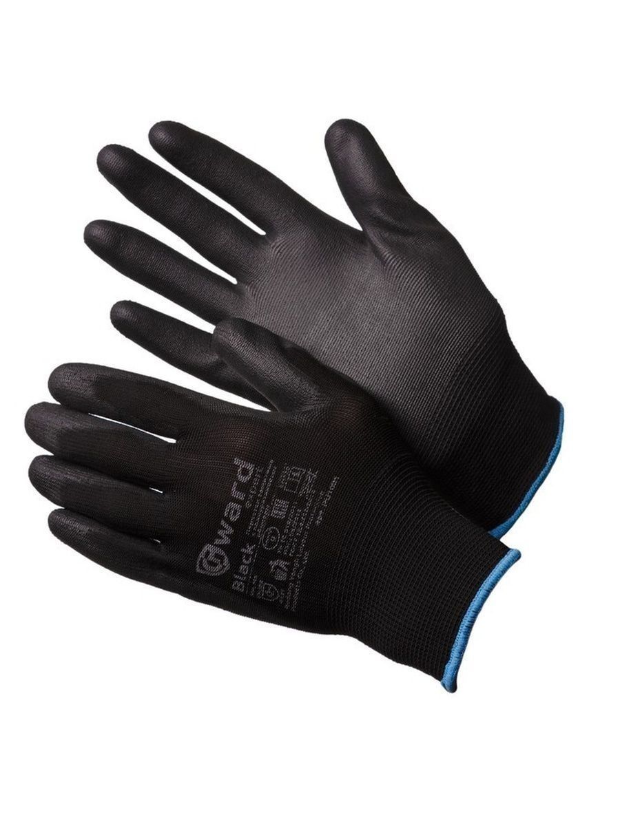 Перчатки Gward, нейлоновые, Black, размер 7 S, 6пар хозяйственные нейлоновые перчатки tegera