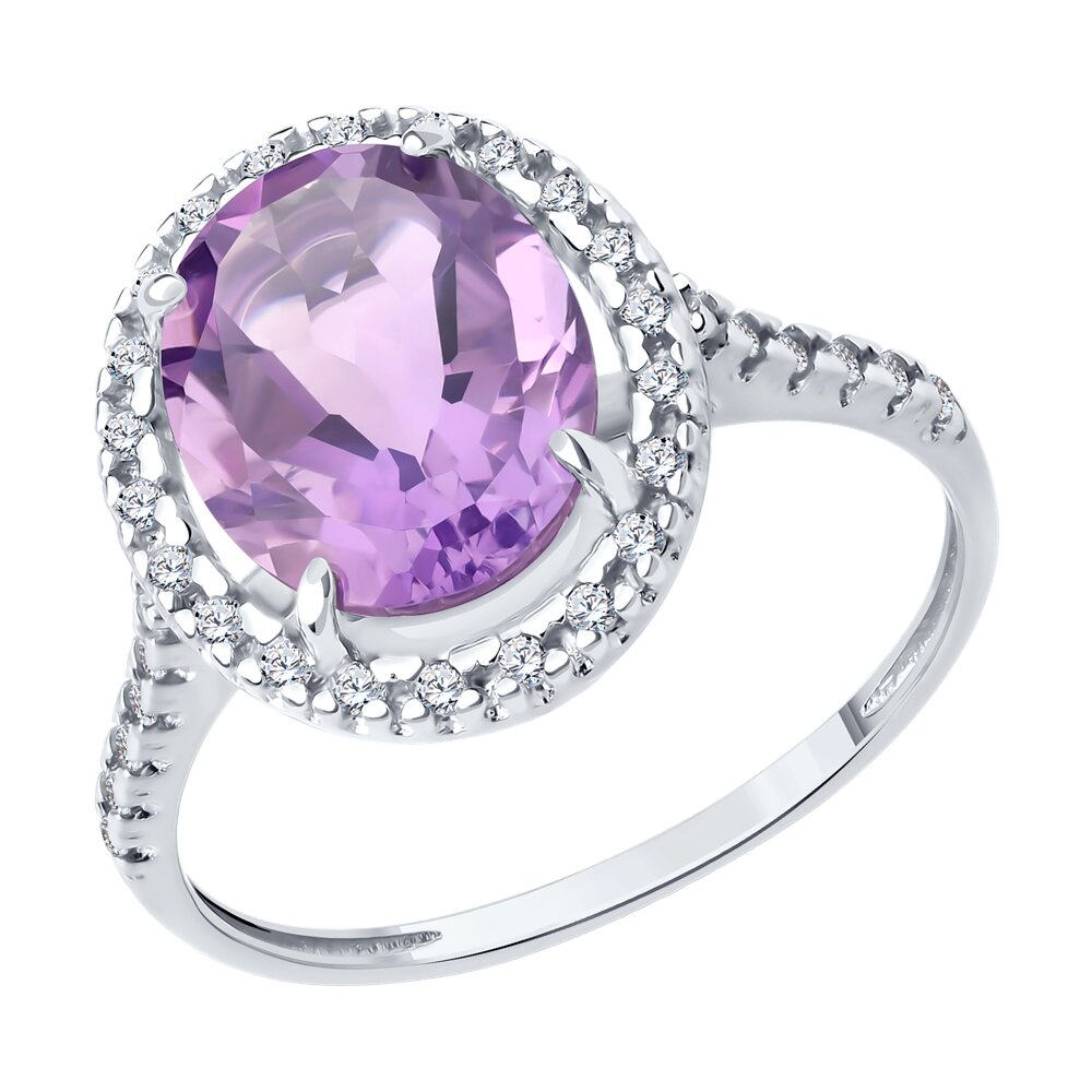 

Кольцо из серебра р. 20 Diamant 94-310-02647-2, фианит/аметист, 94-310-02647-2