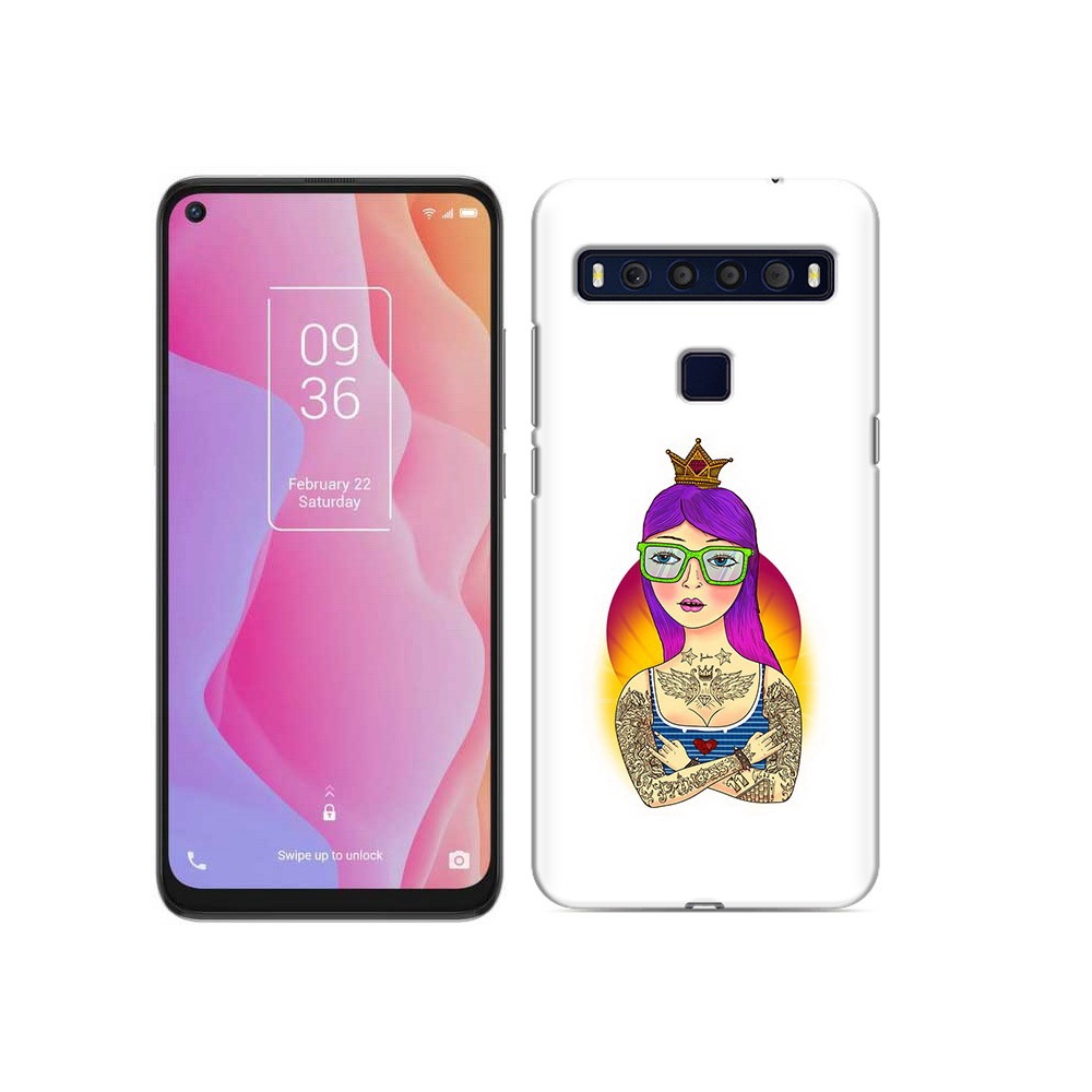 

Чехол MyPads Tocco для TCL 10L девушка в татуировках с короной, Прозрачный, Tocco