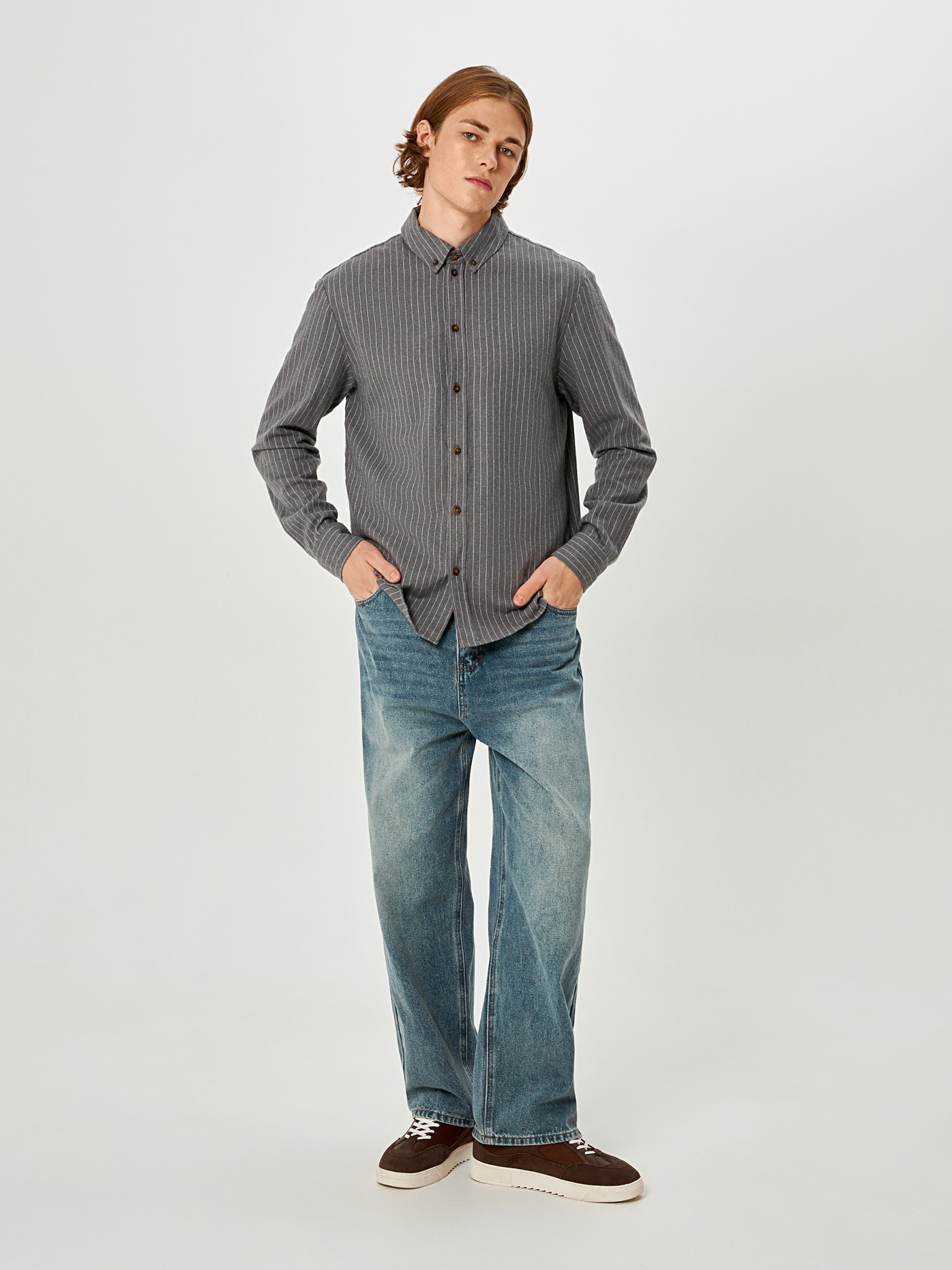 

Рубашка мужская Concept Club 10100280018 серая S, Серый, 10100280018