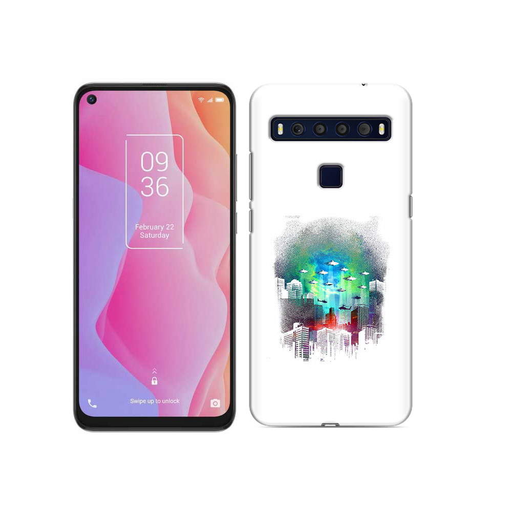 

Чехол MyPads Tocco для TCL 10L город в свечении, Прозрачный, Tocco