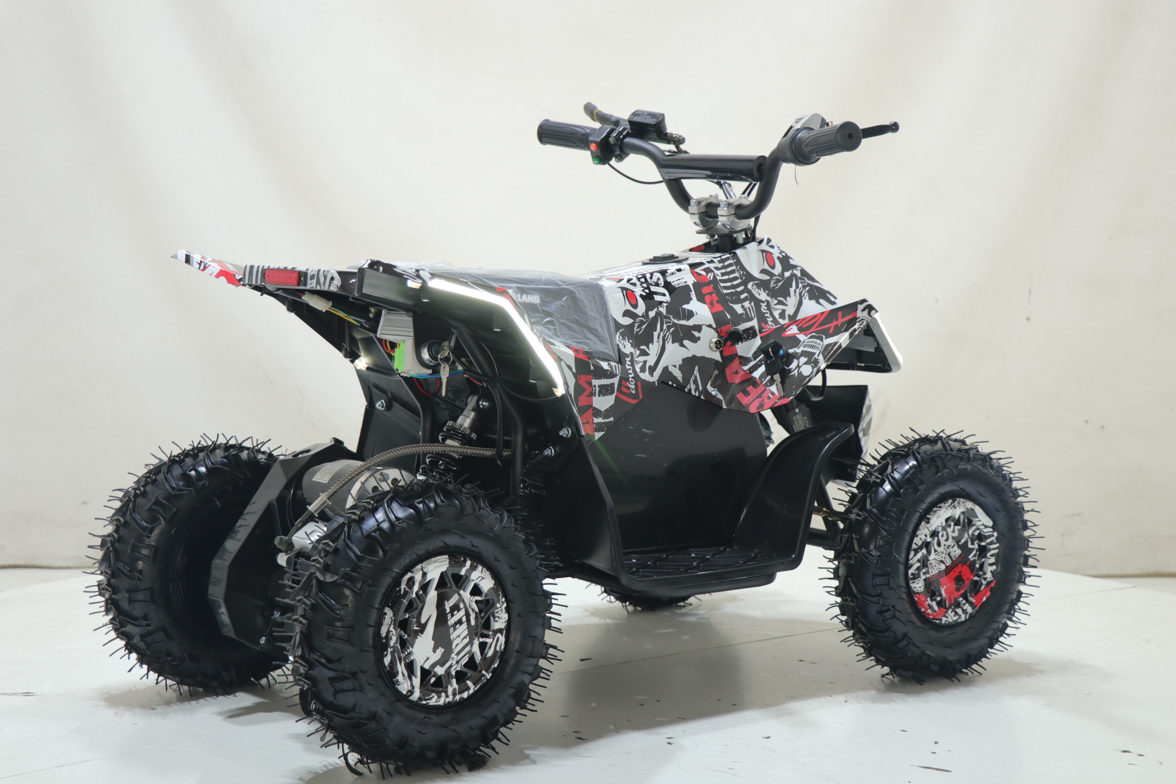 

Электроквадроцикл Toyland ATV-2E 36V 1000W Мульти черный Scull 8, ATV-2E