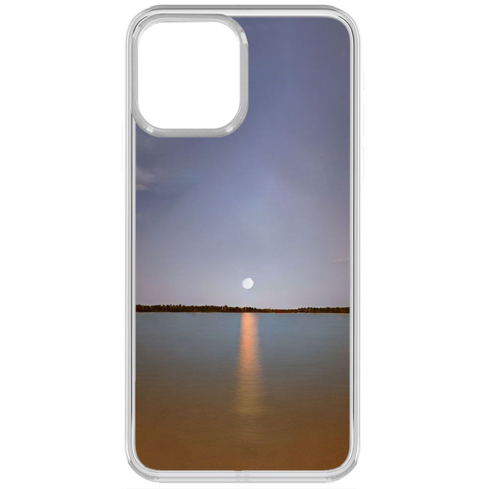 

Чехол-накладка Krutoff Clear Case Закат над рекой для iPhone 13 Pro, Прозрачный