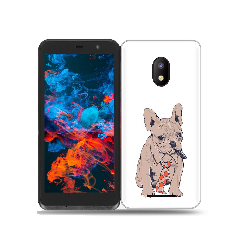 

Чехол MyPads Tocco для BQ 5045L Wallet бульдог с сигарой, Прозрачный, Tocco