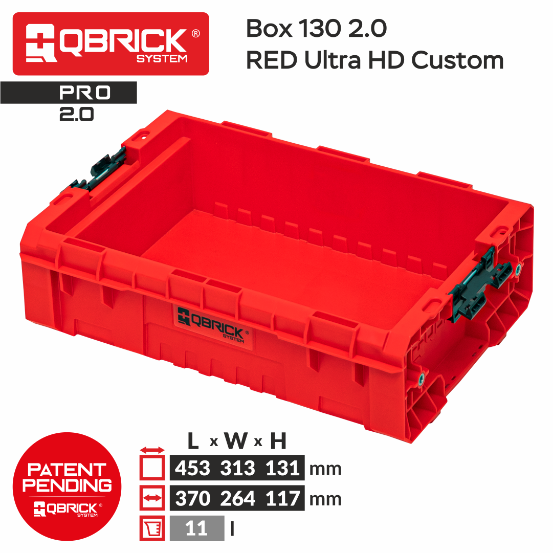 Ящик для инструментов QBRICK SYSTEM PRO Box 2.0 130 RED Ultra HD Custom