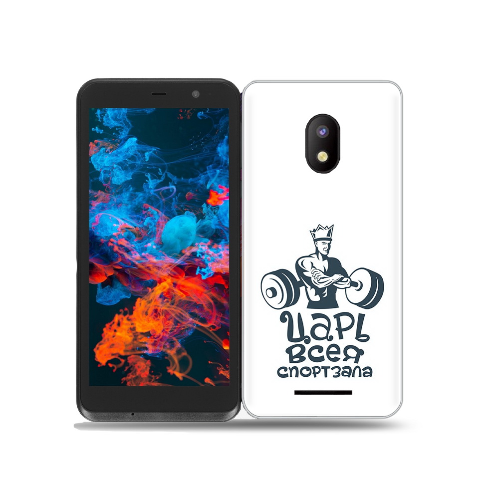 

Чехол MyPads Tocco для BQ 5045L Wallet бодибилдинг царь спортзала, Прозрачный, Tocco