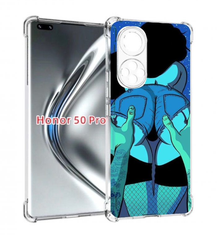 

Чехол бампер MyPads любитель потрогать для Honor 50 Pro/N, Прозрачный, Tocco