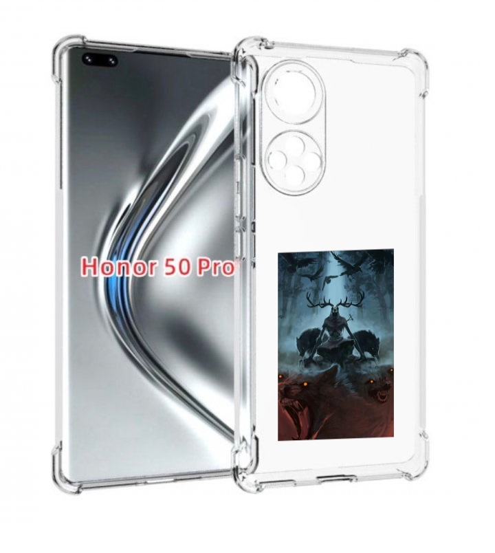 

Чехол бампер MyPads лось демон для Honor 50 Pro/Nova 9 Pr, Прозрачный, Tocco