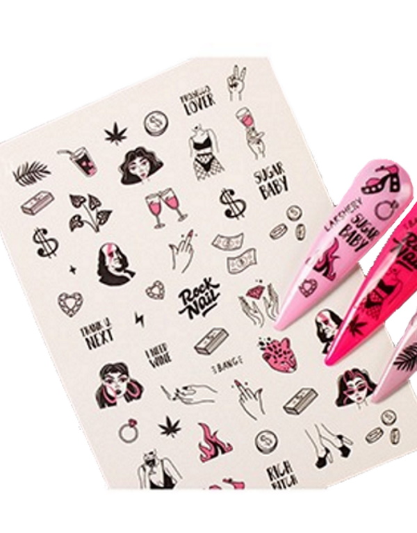 

Мини-набор слайдеров RockNail Nail Tattoo Lakshery, Разноцветный