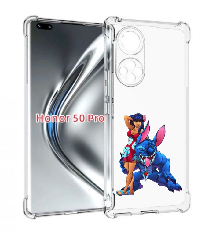 

Чехол бампер MyPads лило и накаченный стич детский для Huawei Ho, Прозрачный, Tocco