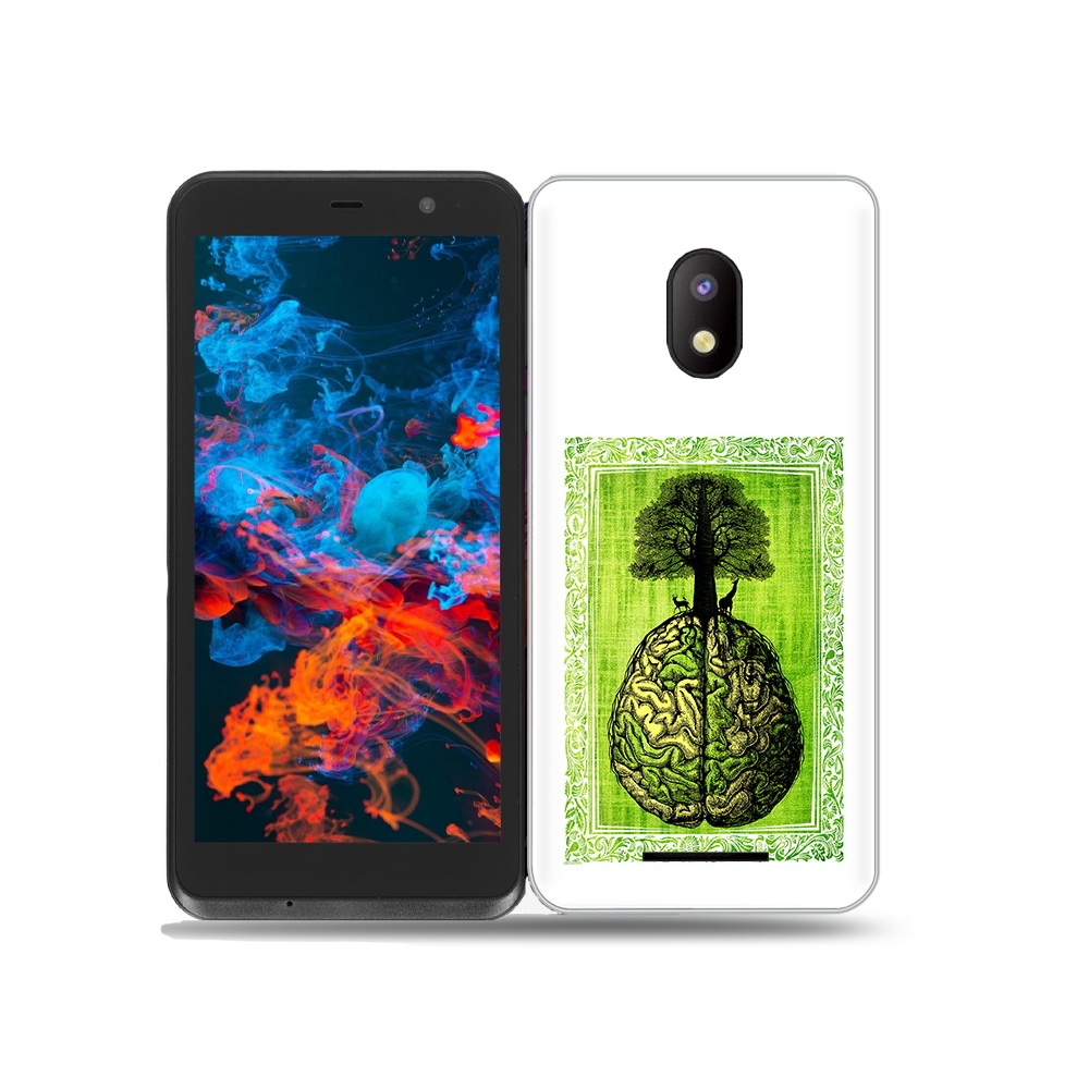 

Чехол MyPads Tocco для BQ 5045L Wallet абстракция здоровый мозг, Прозрачный, Tocco