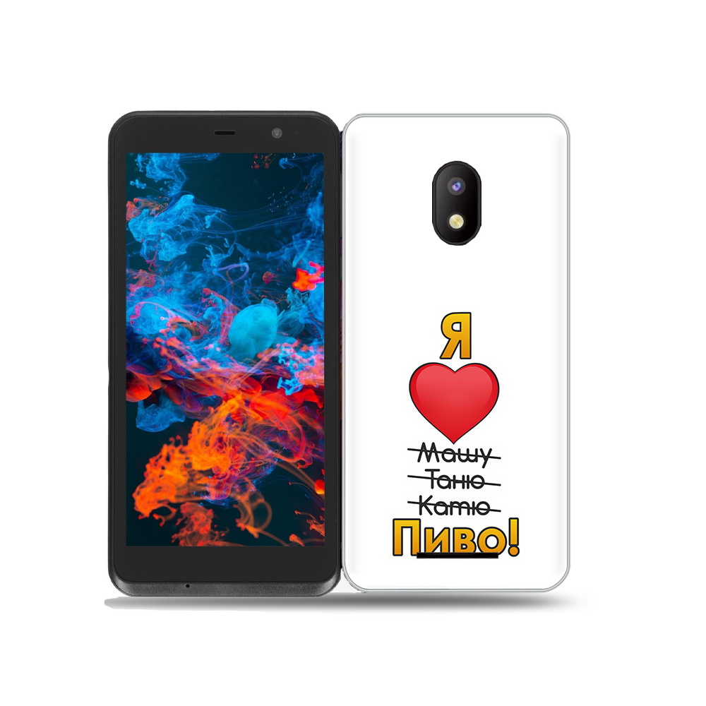 

Чехол MyPads Tocco для BQ 5045L Wallet Я люблю машу таню катю пиво, Прозрачный, Tocco
