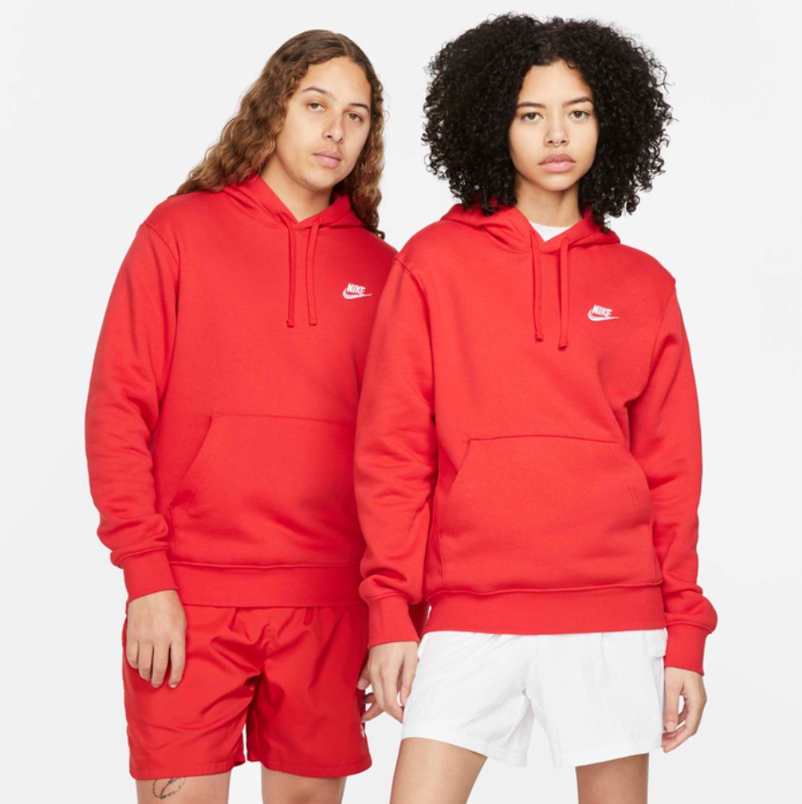 Худи мужское Nike Sportswear Club Fleece BV2654 красное XS