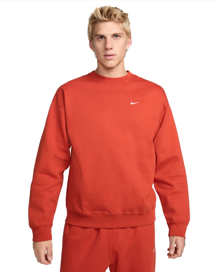 

Лонгслив мужской Nike Solo Swoosh Fleece DX1361 красный XS, Solo Swoosh Fleece