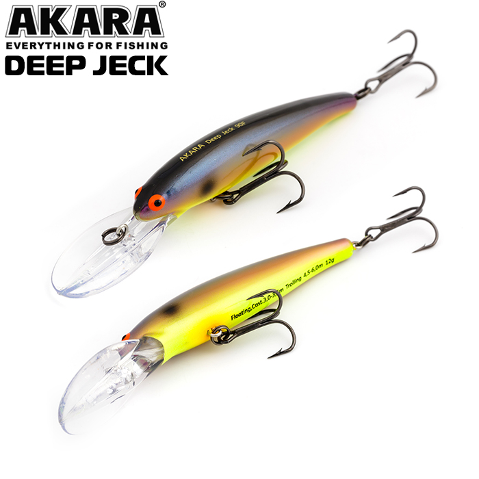 

AKARA Воблeр AKARA DEEP JECK (Длина (мм) 90; Вес (гр.) 12 / A79), Желтый;черный