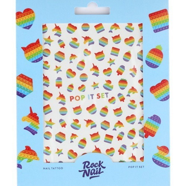 

Набор слайдеров RockNail Nail Tattoo Pop It, Разноцветный