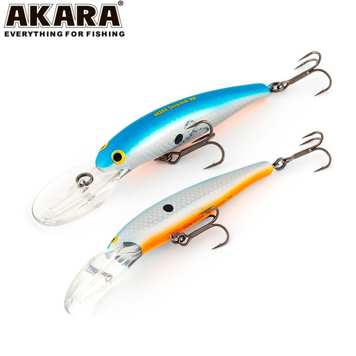 

AKARA Воблeр AKARA DEEP JECK (Длина (мм) 90; Вес (гр.) 12 / A12), Оранжевый;голубой;белый