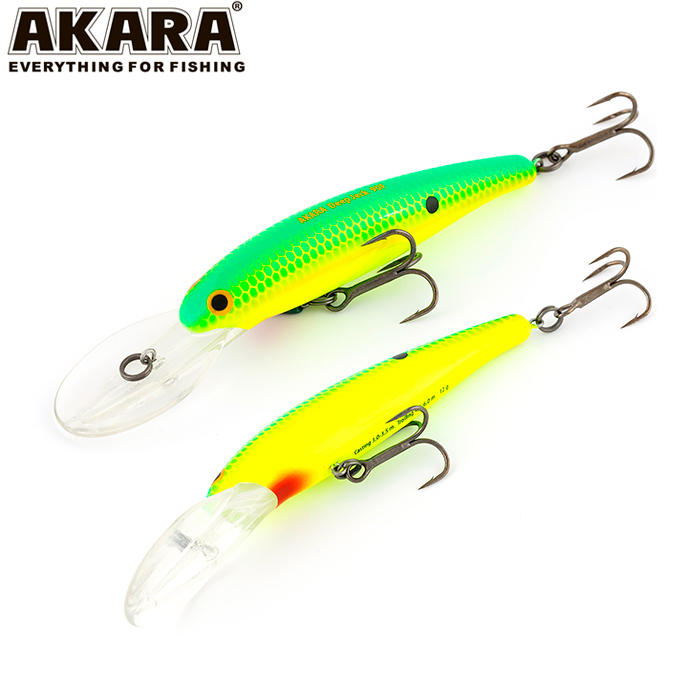 

AKARA Воблeр AKARA DEEP JECK (Длина (мм) 90; Вес (гр.) 12 / A31), Зеленый;желтый