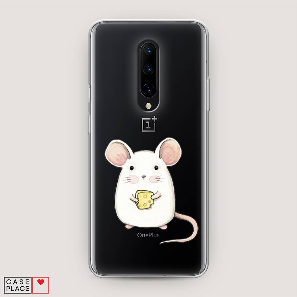 

Чехол Awog на OnePlus 8 / ВанПлас 8 "Мышка", Белый;розовый;прозрачный, 151250-1