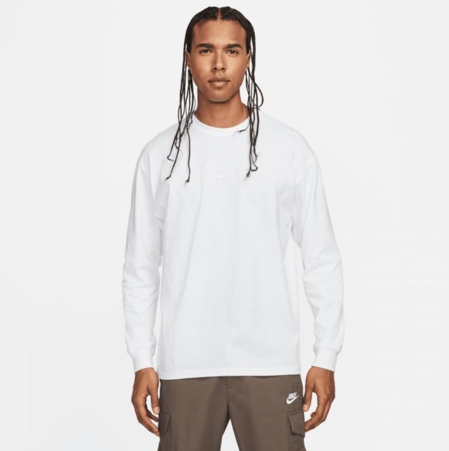 

Лонгслив мужской Nike Sportswear Premium Essentials DO7390 белый M, Sportswear Premium Essentials