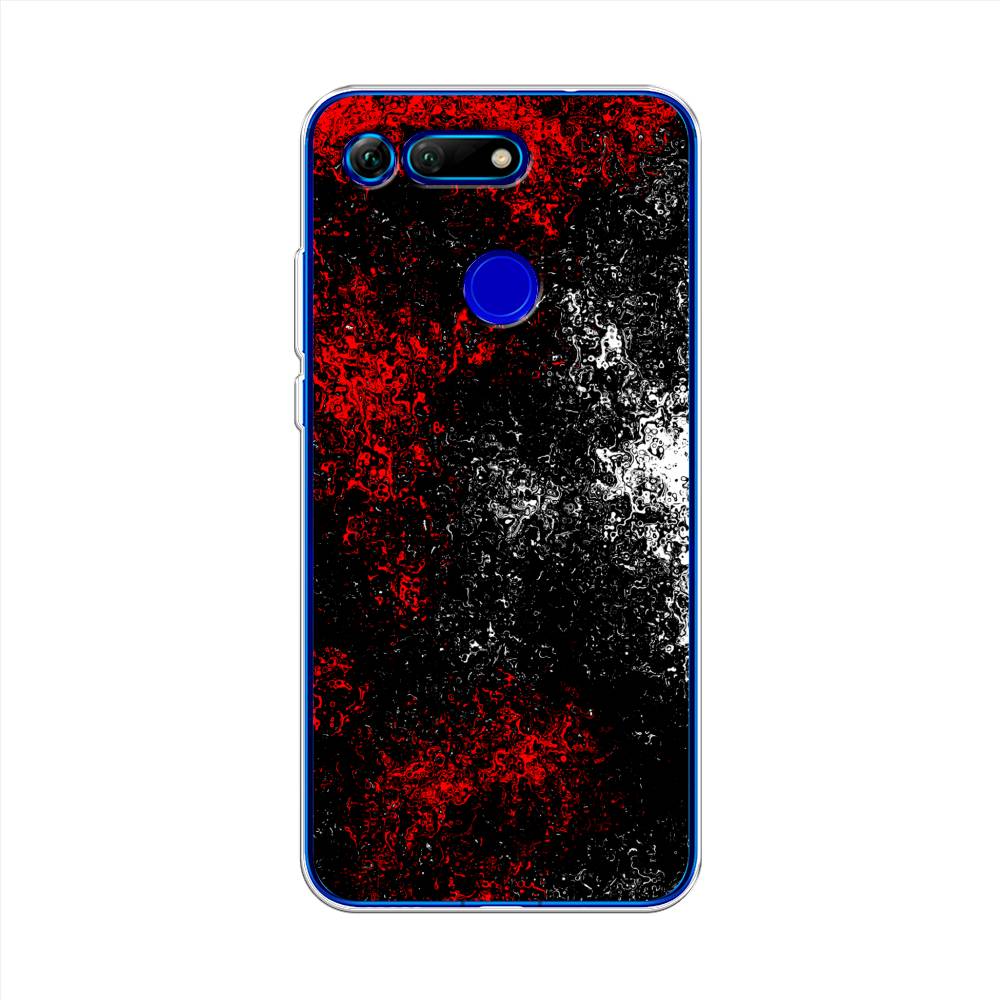 

Чехол на Honor V20 "Монотипия", Красный;черный;белый, 67350-3