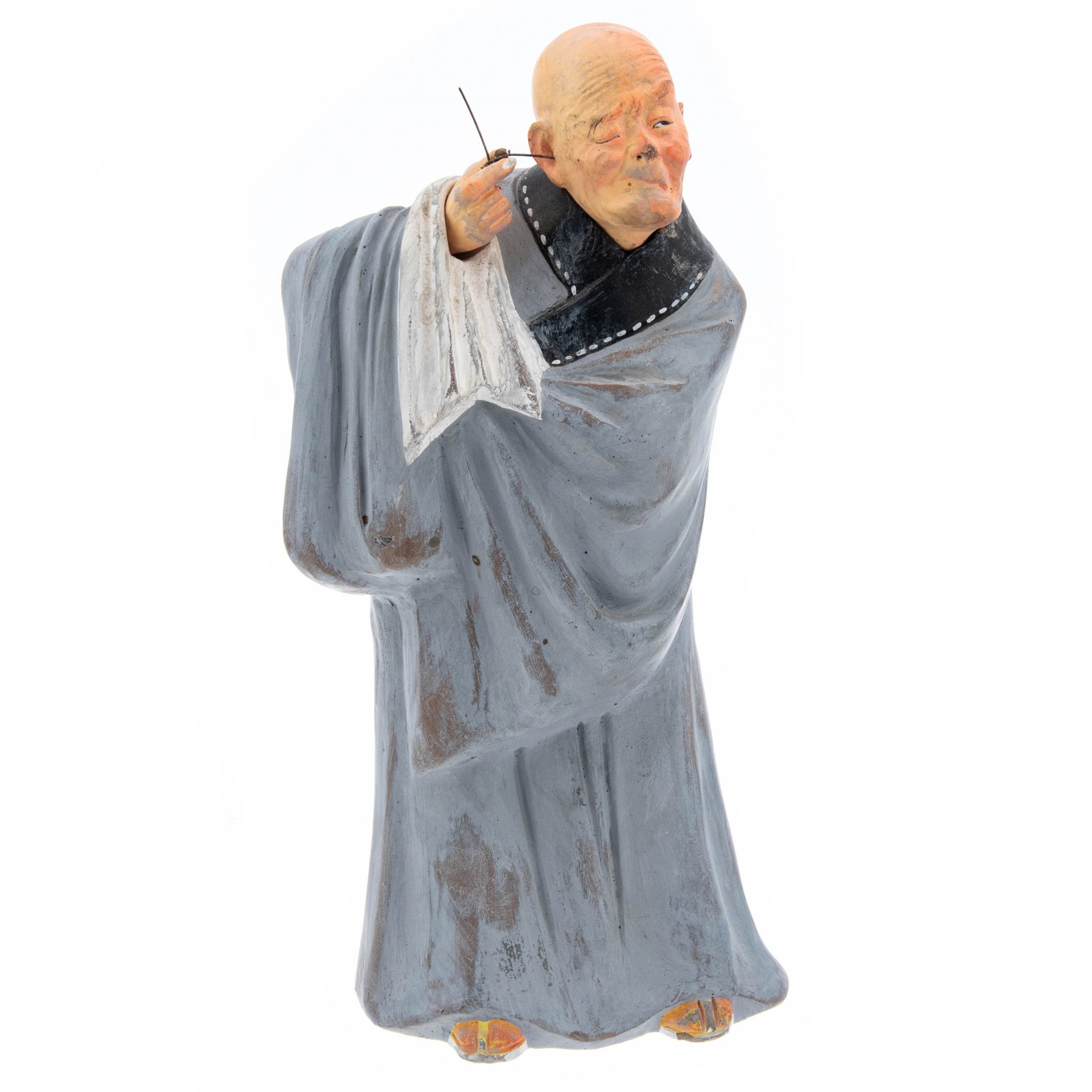 

Мастер-модель "Бимбогами" (бог нищеты), терракота, роспись, бумага, Азия, 1950-1970 гг.