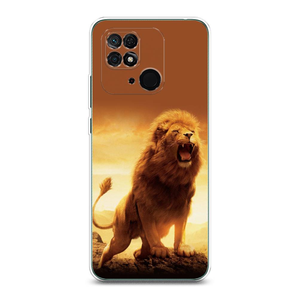 

Чехол на Xiaomi Redmi 10C "Львиный рык", Коричневый;желтый;оранжевый, 313450-1