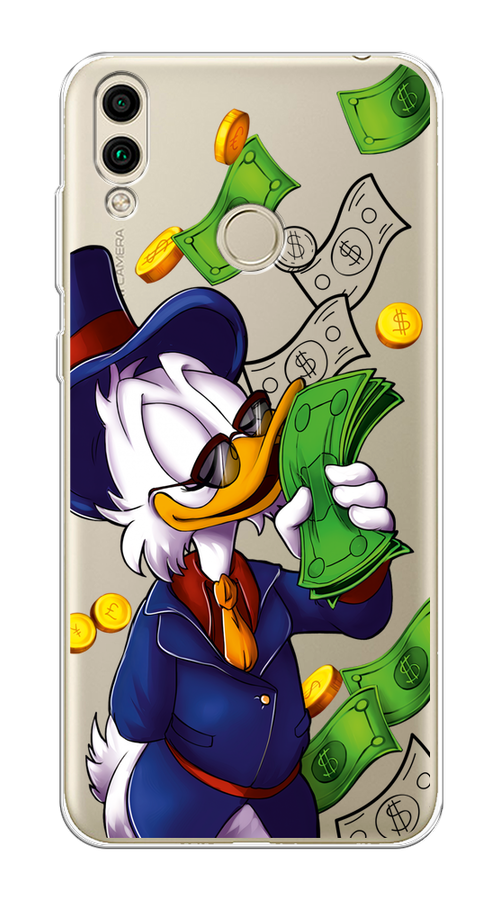 

Чехол на Honor 8C "Scrooge McDuck with Money", Синий;зеленый;белый, 67150-6