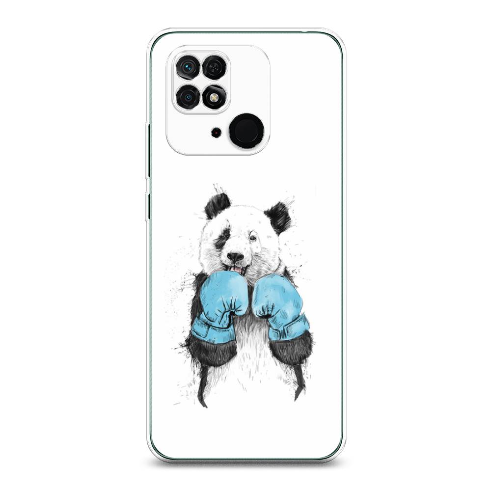 

Чехол для Xiaomi Redmi 10C "Панда боксер", Голубой;белый;серый, 313450-1