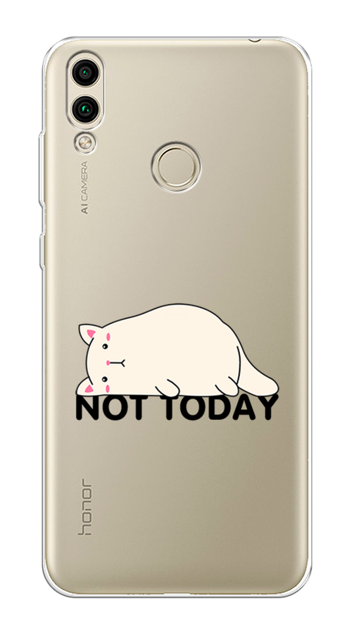 

Чехол на Honor 8C "Cat not today", Белый;розовый;черный, 67150-1