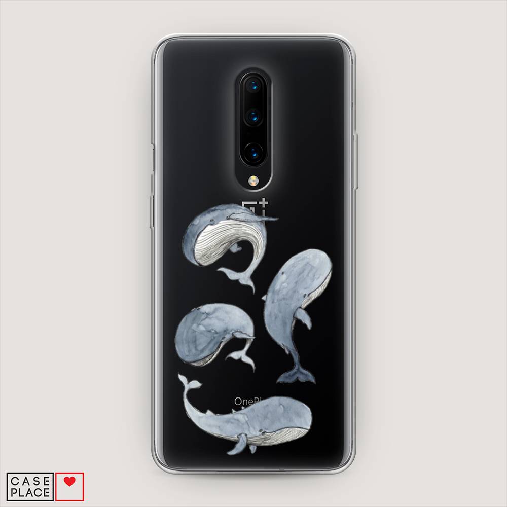 

Чехол Awog на OnePlus 8 / ВанПлас 8 "Киты", Белый;прозрачный;голубой, 151250-1
