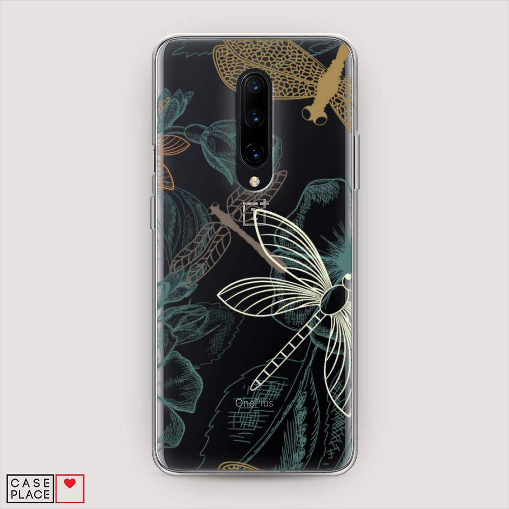 

Чехол Awog на OnePlus 8 / ВанПлас 8 "Тени стрекоз", Коричневый;зеленый;белый, 151250-8