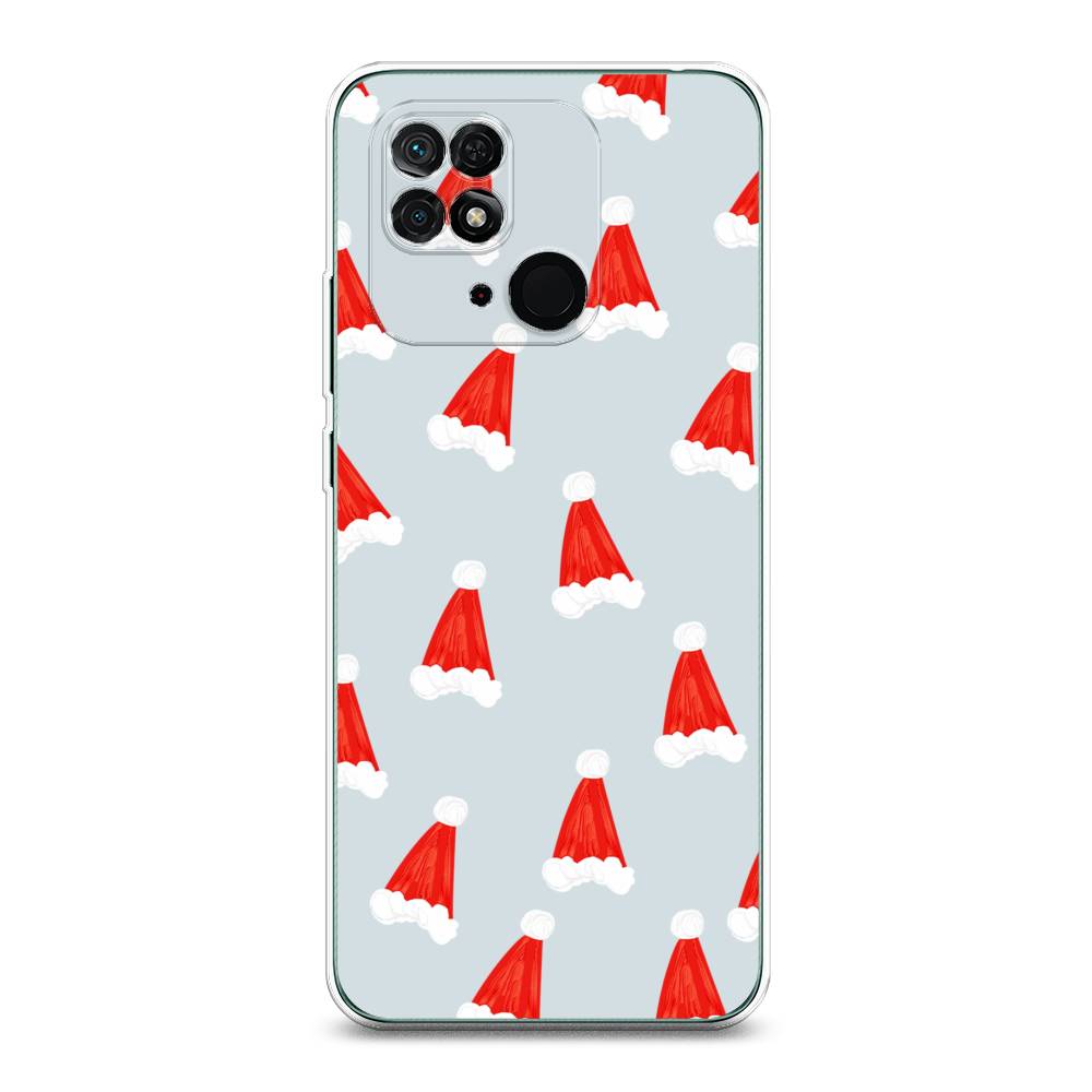 

Чехол для Xiaomi Redmi 10C "Новогодние шапочки", Белый;красный;серый, 313450-5