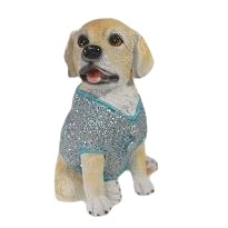 фото Фигура декоративная щенок в голубом свитере 10х9,5х14,5см ksmr-626792/sgs007 nobrand