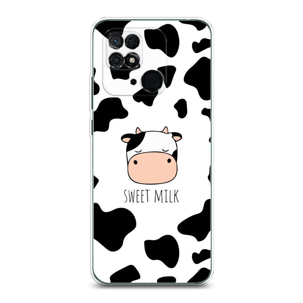 

Чехол на Xiaomi Redmi 10C "Sweet milk", Розовый;белый;черный, 313450-1