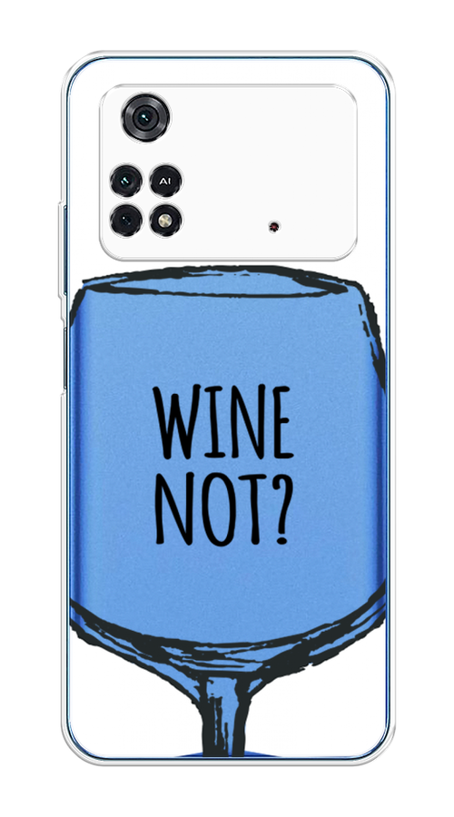 

Чехол на Poco M4 Pro 4G "Wine not white", Белый, 313050-6