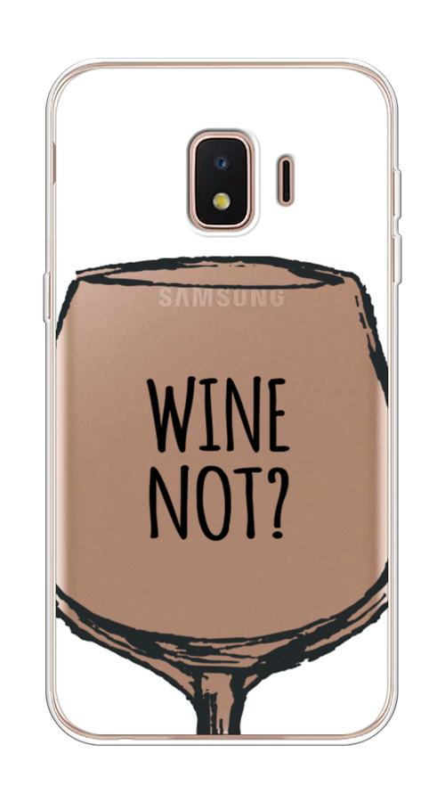 

Чехол на Samsung Galaxy J2 Core (2020) "Wine not white", Белый, 2100550-6
